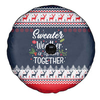 Sweater Weather Christmas Spare Tire Cover with Better Together Quote and Reindeer Snowflake - Wonder Print Shop