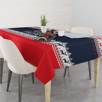 Sweater Weather Christmas Tablecloth with Better Together Quote and Reindeer Snowflake - Wonder Print Shop