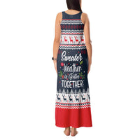 Sweater Weather Christmas Tank Maxi Dress with Better Together Quote and Reindeer Snowflake - Wonder Print Shop