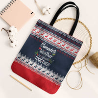 Sweater Weather Christmas Tote Bag with Better Together Quote and Reindeer Snowflake - Wonder Print Shop