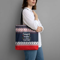 Sweater Weather Christmas Tote Bag with Better Together Quote and Reindeer Snowflake - Wonder Print Shop