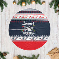 Sweater Weather Christmas Tree Skirt with Better Together Quote and Reindeer Snowflake - Wonder Print Shop