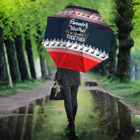 Sweater Weather Christmas Umbrella with Better Together Quote and Reindeer Snowflake - Wonder Print Shop