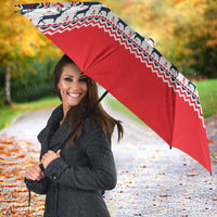 Sweater Weather Christmas Umbrella with Better Together Quote and Reindeer Snowflake - Wonder Print Shop