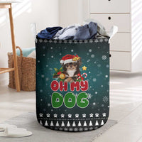 Chihuahua Oh My Dog Christmas Laundry Basket Xmas Holiday Patterns - Wonder Print Shop