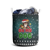 Chihuahua Oh My Dog Christmas Laundry Basket Xmas Holiday Patterns - Wonder Print Shop