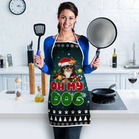 Chihuahua Oh My Dog Christmas Apron Xmas Holiday Patterns - Wonder Print Shop