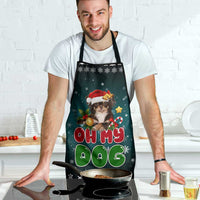 Chihuahua Oh My Dog Christmas Apron Xmas Holiday Patterns - Wonder Print Shop