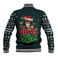 Chihuahua Oh My Dog Christmas Baseball Jacket Xmas Holiday Patterns - Wonder Print Shop