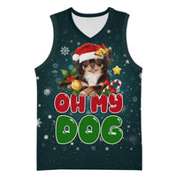 Chihuahua Oh My Dog Christmas Basketball Jersey Xmas Holiday Patterns - Wonder Print Shop