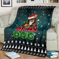 Chihuahua Oh My Dog Christmas Blanket Xmas Holiday Patterns - Wonder Print Shop
