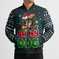 Chihuahua Oh My Dog Christmas Bomber Puffer Jacket Xmas Holiday Patterns - Wonder Print Shop