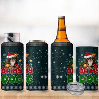 Chihuahua Oh My Dog Christmas 4 in 1 Can Cooler Tumbler Xmas Holiday Patterns - Wonder Print Shop