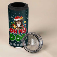Chihuahua Oh My Dog Christmas 4 in 1 Can Cooler Tumbler Xmas Holiday Patterns - Wonder Print Shop