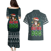 Chihuahua Oh My Dog Christmas Couples Matching Puletasi and Hawaiian Shirt Xmas Holiday Patterns - undefined