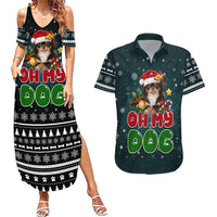 Chihuahua Oh My Dog Christmas Couples Matching Summer Maxi Dress and Hawaiian Shirt Xmas Holiday Patterns - Wonder Print Shop
