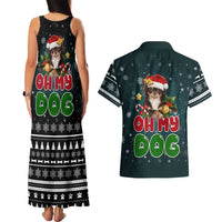 Chihuahua Oh My Dog Christmas Couples Matching Tank Maxi Dress and Hawaiian Shirt Xmas Holiday Patterns - Wonder Print Shop