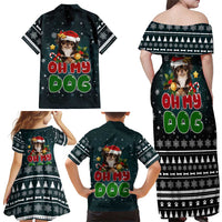 Chihuahua Oh My Dog Christmas Family Matching Off Shoulder Maxi Dress and Hawaiian Shirt Xmas Holiday Patterns - Wonder Print Shop