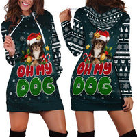 Chihuahua Oh My Dog Christmas Hoodie Dress Xmas Holiday Patterns - Wonder Print Shop