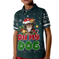 Chihuahua Oh My Dog Christmas Kid Polo Shirt Xmas Holiday Patterns - Wonder Print Shop