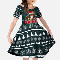 Chihuahua Oh My Dog Christmas Kid Short Sleeve Dress Xmas Holiday Patterns - Wonder Print Shop