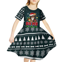 Chihuahua Oh My Dog Christmas Kid Short Sleeve Dress Xmas Holiday Patterns - Wonder Print Shop