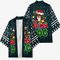 Chihuahua Oh My Dog Christmas Kimono Xmas Holiday Patterns - Wonder Print Shop