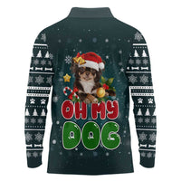 Chihuahua Oh My Dog Christmas Long Sleeve Polo Shirt Xmas Holiday Patterns - Wonder Print Shop