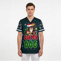 Chihuahua Oh My Dog Christmas Scrub Top Xmas Holiday Patterns - Wonder Print Shop