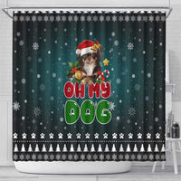 Chihuahua Oh My Dog Christmas Shower Curtain Xmas Holiday Patterns - Wonder Print Shop