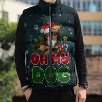 Chihuahua Oh My Dog Christmas Sleeveless Puffer Jacket Xmas Holiday Patterns - Wonder Print Shop