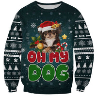 Chihuahua Oh My Dog Christmas Sweatshirt Xmas Holiday Patterns - Wonder Print Shop