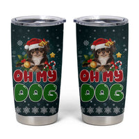 Chihuahua Oh My Dog Christmas Tumbler Cup Xmas Holiday Patterns - Wonder Print Shop