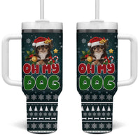 Chihuahua Oh My Dog Christmas Tumbler With Handle Xmas Holiday Patterns - Wonder Print Shop