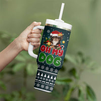 Chihuahua Oh My Dog Christmas Tumbler With Handle Xmas Holiday Patterns - Wonder Print Shop