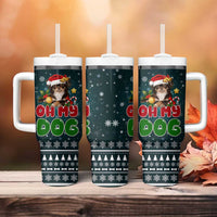 Chihuahua Oh My Dog Christmas Tumbler With Handle Xmas Holiday Patterns - Wonder Print Shop
