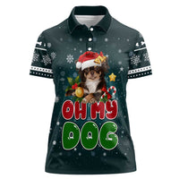 Chihuahua Oh My Dog Christmas Women Polo Shirt Xmas Holiday Patterns - Wonder Print Shop