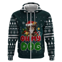 Chihuahua Oh My Dog Christmas Zip Hoodie Xmas Holiday Patterns - Wonder Print Shop
