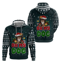 Chihuahua Oh My Dog Christmas Zip Hoodie Xmas Holiday Patterns - Wonder Print Shop
