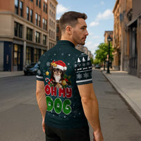 Chihuahua Oh My Dog Christmas Zipper Polo Shirt Xmas Holiday Patterns - Wonder Print Shop