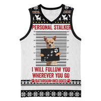 Chihuahua Personal Stalker Christmas Basketball Jersey Xmas Holiday Patterns - Wonder Print Shop