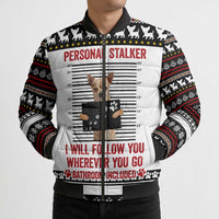 Chihuahua Personal Stalker Christmas Bomber Puffer Jacket Xmas Holiday Patterns - Wonder Print Shop