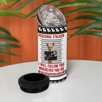 Chihuahua Personal Stalker Christmas 4 in 1 Can Cooler Tumbler Xmas Holiday Patterns - Wonder Print Shop