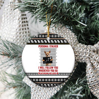 Chihuahua Personal Stalker Christmas Ceramic Ornament Xmas Holiday Patterns - Wonder Print Shop