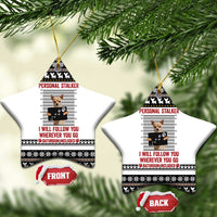 Chihuahua Personal Stalker Christmas Ceramic Ornament Xmas Holiday Patterns - Wonder Print Shop