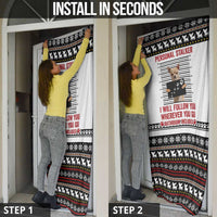 Chihuahua Personal Stalker Christmas Door Cover Xmas Holiday Patterns - Wonder Print Shop