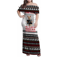 Chihuahua Personal Stalker Christmas Family Matching Off Shoulder Maxi Dress and Hawaiian Shirt Xmas Holiday Patterns - Wonder Print Shop