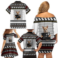 Chihuahua Personal Stalker Christmas Family Matching Off Shoulder Short Dress and Hawaiian Shirt Xmas Holiday Patterns - Wonder Print Shop