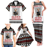 Chihuahua Personal Stalker Christmas Family Matching Tank Maxi Dress and Hawaiian Shirt Xmas Holiday Patterns - Wonder Print Shop