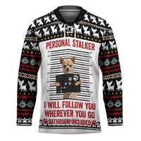 Chihuahua Personal Stalker Christmas Hockey Jersey Xmas Holiday Patterns - Wonder Print Shop